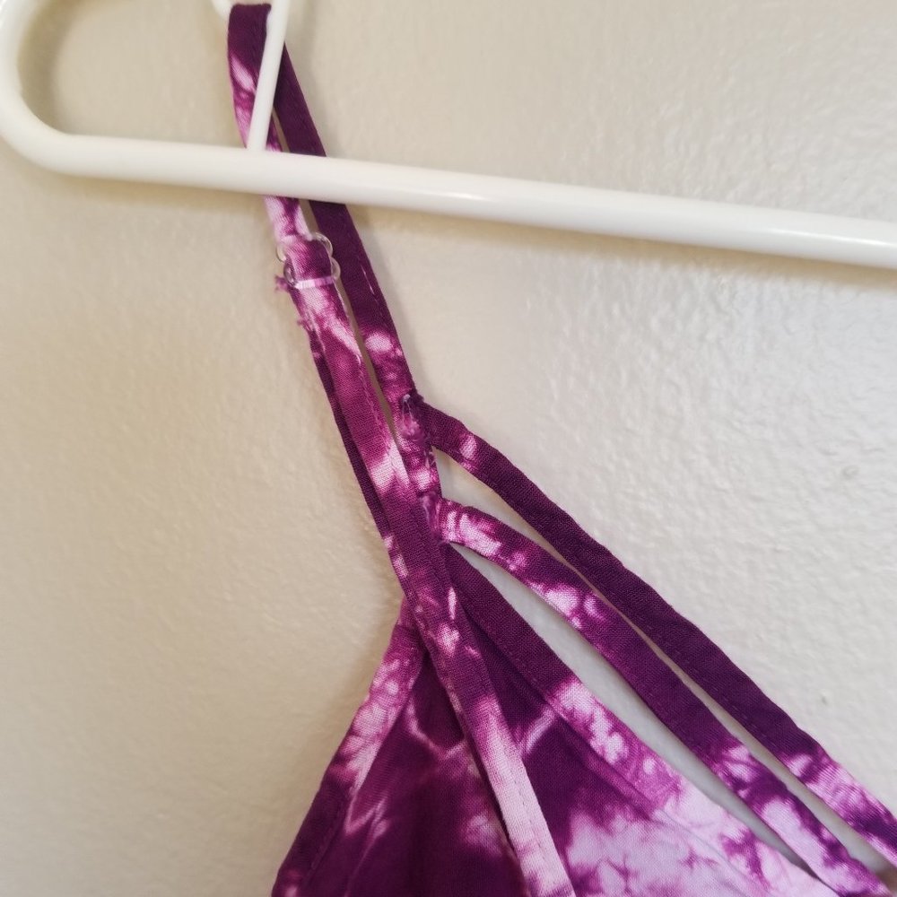 Purple Tie-Dye Women's Romper - Picture 6 of 6